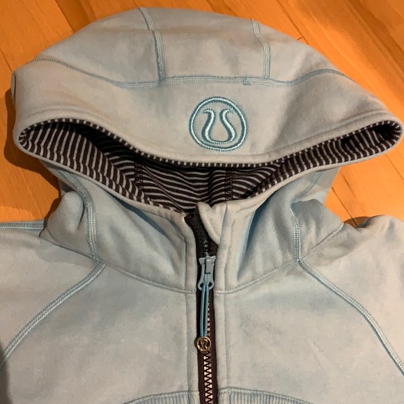 🌟HP🌟 Lululemon Blue Moon/Hyper Stripe Scuba Hoodie Stretch - Size 6 RARE - Picture 5 of 16